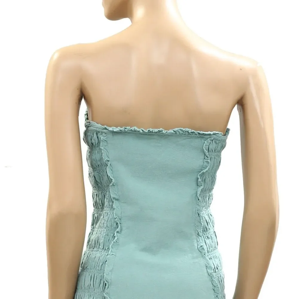 Free People Free-Est My Muse Mini Tube Dress Bodycon Smocked Cotton S NWT 285842 - Picture 5 of 8